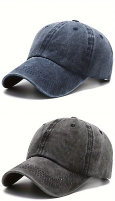 Herren Baseball Cap, Golfmütze, blau oder schwarz, verstellbare Reisemütze, Jeansmützen