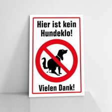 Kein Hundeklo Schild gegen Hundekot Hundehaufen Warnschild PVC 20x30cm, 3mm #181