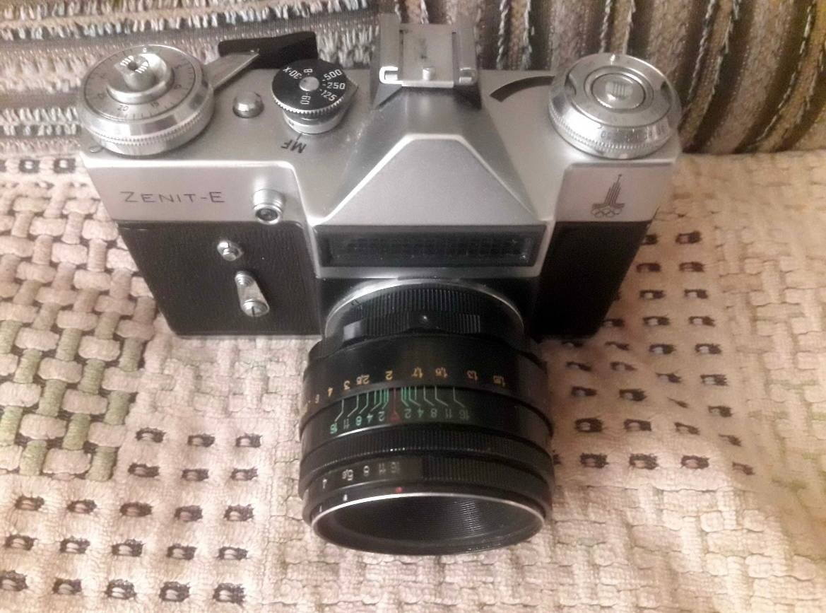 Rare USSR camera Zenit Е + Helios-44-2 lens 2/58 Olympics