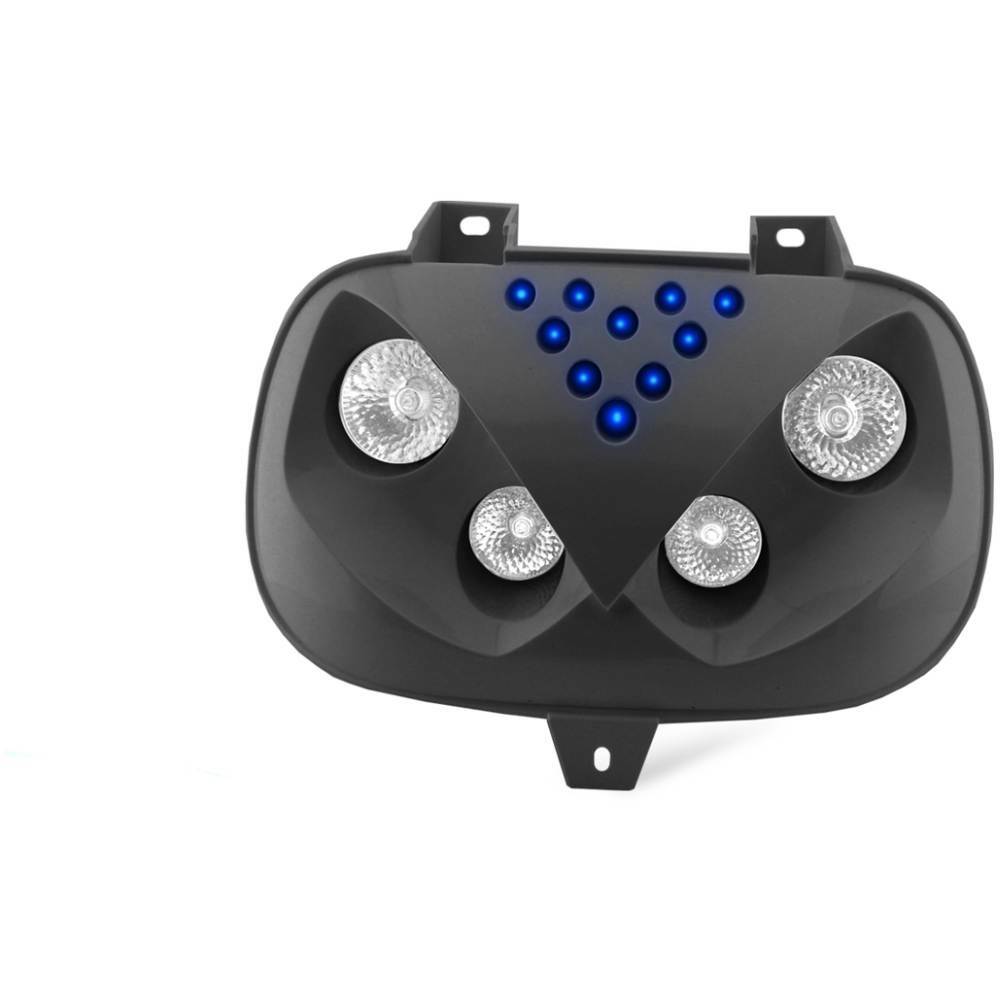 MASCHERA FARO 4 FARI NERO LED TRIANGOLO MBK 50 BOOSTER 1994-2003