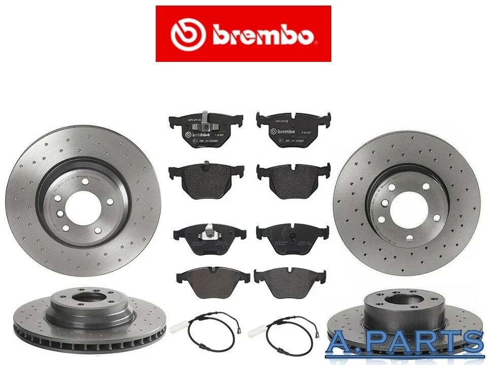 BREMBO BREMSENSATZ KOMPLETT GELOCHT 348 336 mm VORNE HINTEN BMW 3ER E90 E92 335i - Bild 1 von 1
