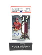 RHYS HOSKINS 2022 Topps Diamond Icons Auto Jumbo Patch #AJP-RHO 07/25 PSA 10