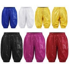 Girls Boys Bottoms Unisex Shorts Knee Length Hot Pants Soft Costume Mid Waist