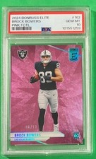 2024 DONRUSS ELITE FOTL FOOTBALL PINK FOTL BROCK BOWERS #08/13 - PSA GEM MINT 10