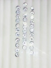 5.25cts 5mm Round 10 Pcs Set Natural White Sapphire Heated Diamond Cut Gemstone