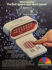 Vintage Print Ad 1979 Selchow & Righter Scrabble Sensor Electronic Word Game 