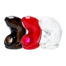 3 Colors Shock Chastity Enhancer Silicone Belt Lock Cage Trainer Penis Extender
