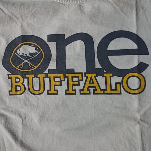 NHL Buffalo Sabres "One Buffalo" Men Large Unisex T-Shirt - With Tiny Hole - Picture 2 of 7