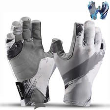 UV Protection Fishing Fingerless Gloves Men Women UPF 50 SPF Gloves for Fishing