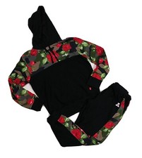 Asphalt mens 2p set 100 authetnic hoodie and pants size Medium black floral