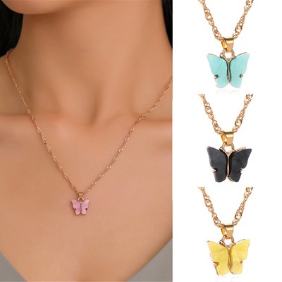 Candy Color Butterfly Necklace Wild 