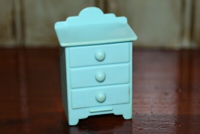 Galoob Bouncin Babies Furniture Accessory Blue Dresser Nursery Part Piece |  eBay