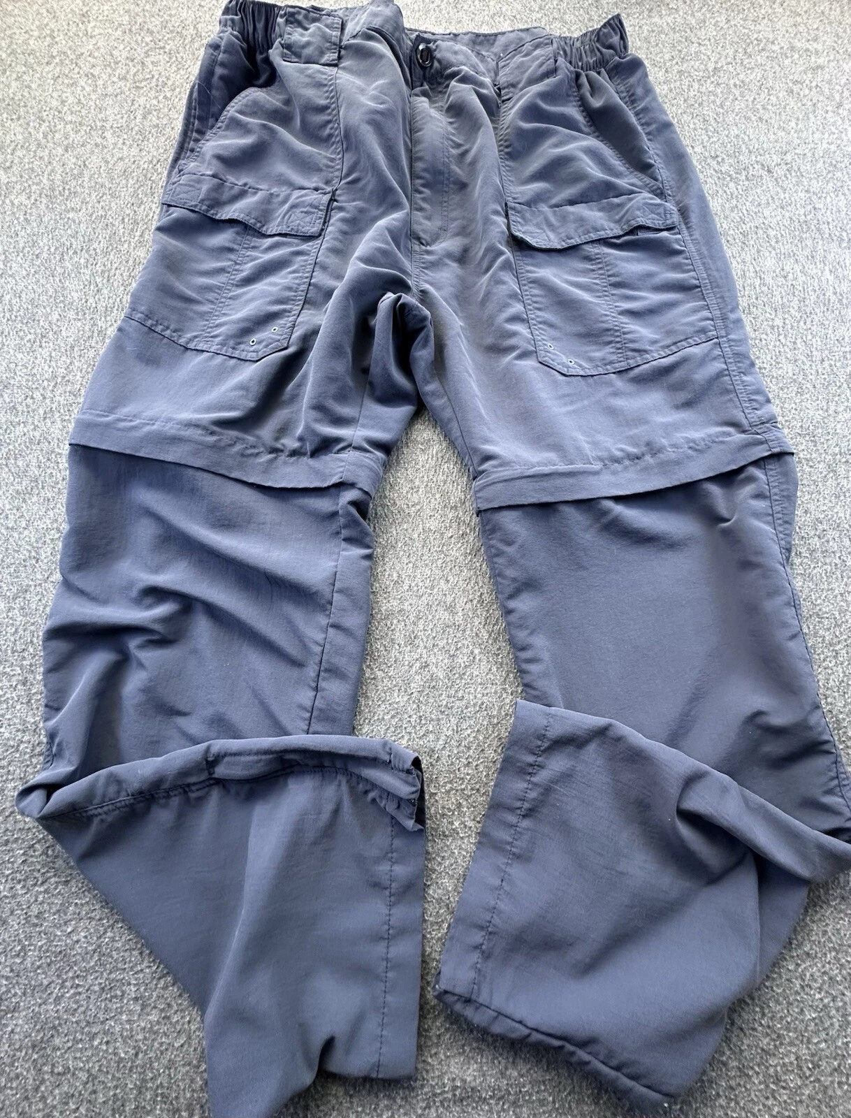 World Wide Sportsman Pants Men's X-Large 34 Blue Fishing Cargo Convertible Zip