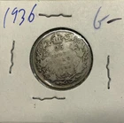 1936 Canadian Silver Quarter Dollar “George V” Coin - #97