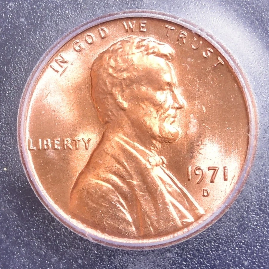 1971-D Lincoln Wheat Cent - ICG MS66RD (48184-L) - Image 2 of 4