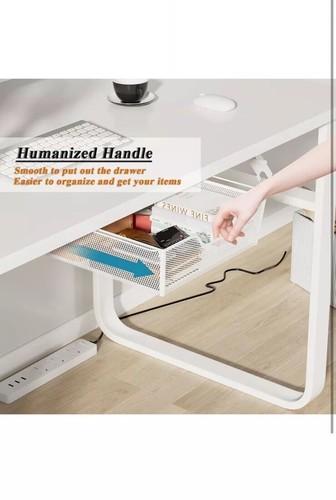 2 Pack Under Desk Drawers Self Adhesive Drawers for Under Desk Storage White - Picture 7 of 9
