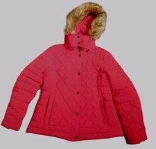Marc New York Jacket Womens Medium Parka Quilted Puffer Red Hooded Warm