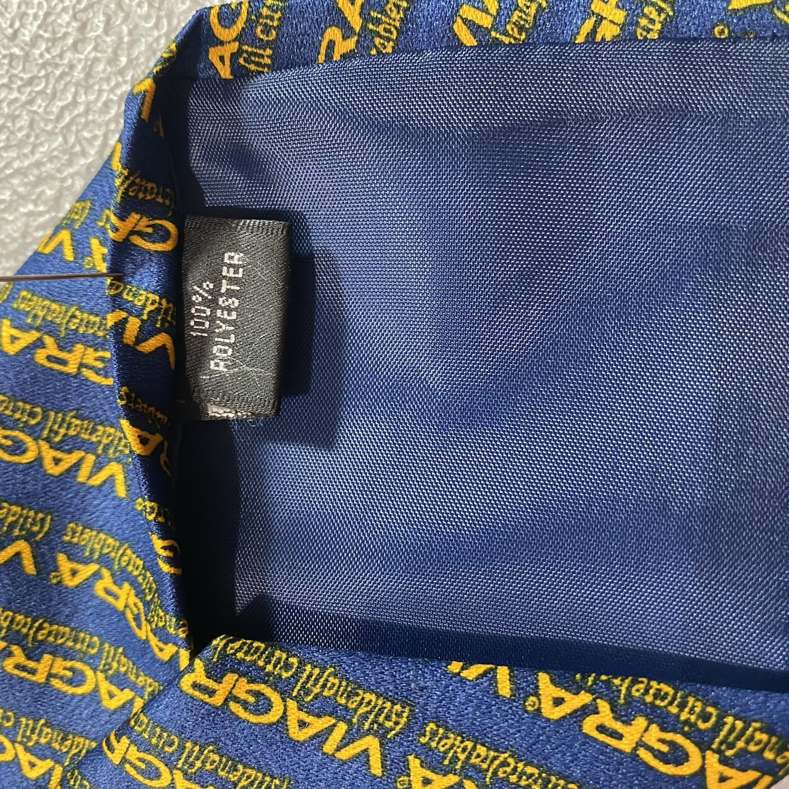 Vtg PFIZER Viagra Mens Tie 56" Blue Pill Novelty Drug Rep Pharma Pharmaceutical