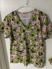 Ava Therese Holy Guacamole Scrub Top Size Large
