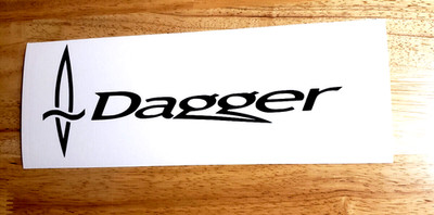 Dagger Kayak Canoe Decals Stickers Gloss BLACK 9'' (2) FAST USA