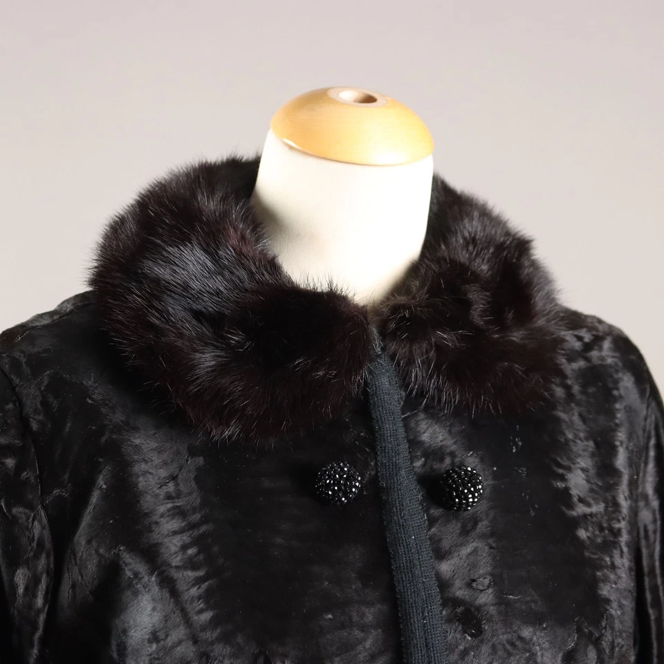 Veste Vintage Cuir Taille M Patchwork Années 60-70 Originale - Photo 2/4