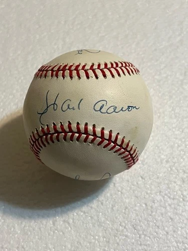 HANK  AARON / NOLAN  RYAN/ PETE  ROSE  HAND SIGNED  AUTOGRAPHED  BASEBALL  KINGS