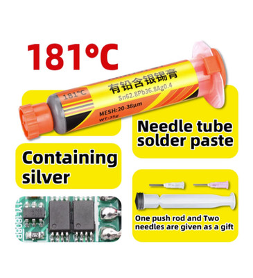 Lead Silver Solder Paste 181°C Syringe SMT Chip Soldering