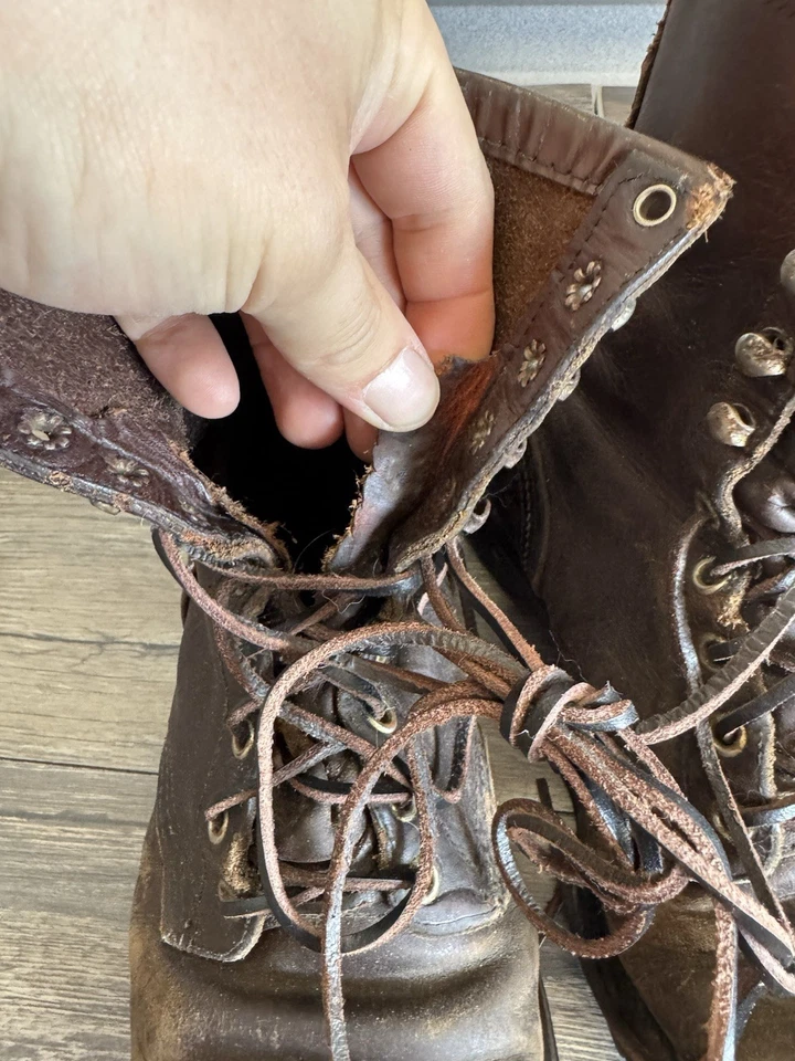 VTG Irish Setter Sport Brown Leather Boots Sz 9 E Approx Made in USA Wide Read - Image 3 of 4