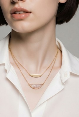 $34.50 34.50Loft Gold Tone Layered Bar Necklace Minimalist Chic Jewelry Set 143