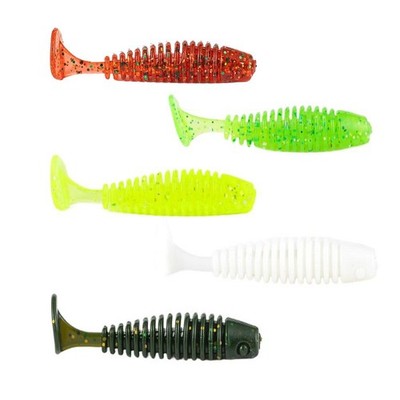 20er Pack T Tail Soft Angelköder Deep Thread Design 3,5cm 4,5cm Süßwasser Ein