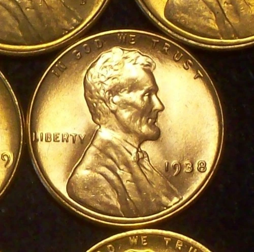 1938-P GEM BU - SUPER LINCOLN WHEAT CENT - NICE COLOR - GOOD DETAILS - SEE PICS!