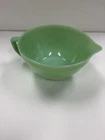 Vtg Fire King Jadeite Mixing Batter Bowl with handle Green RARE HTF