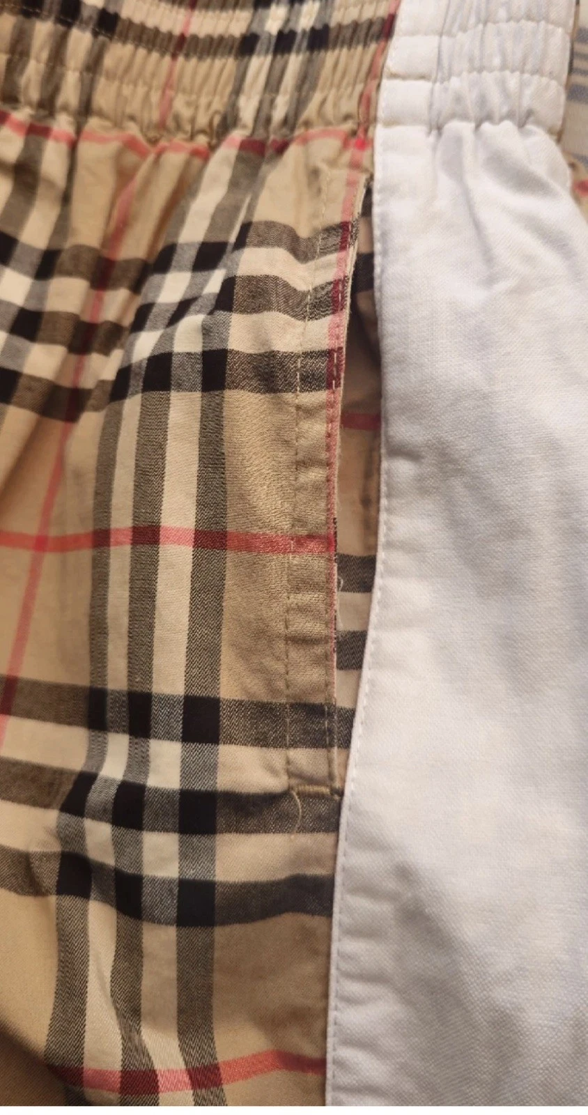 Burberry — Burberry Check Print Cotton Louane Contrast Side Womens pants Size US 10
