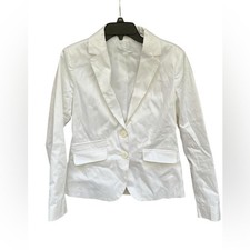 New York  Company White Stretch Blazer Women  s Size 8