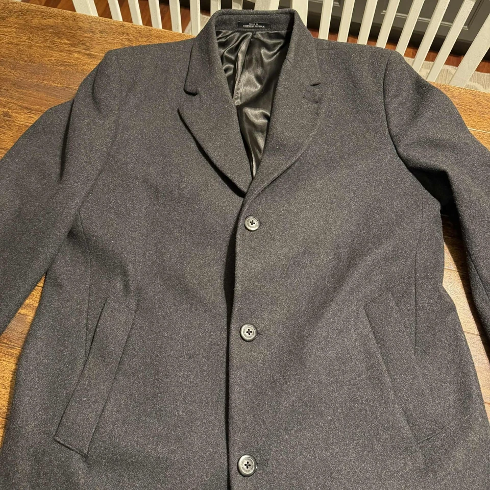 Abrigo London Fog Mezcla Lana Hombre Talla 42 Largo Gris Oscuro Excelente Estado Foto 2 de 4