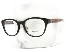 Burberry Eyeglasses Glasses B 2381D 4041 Gloss Black on Brown Plaid 51mm w/case