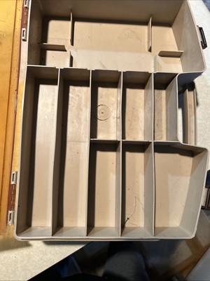 fenwick tackle box parts VINTAGE FENWICK 30 FISHING TACKLE PARTS BOX TWO SIDED SUITCASE STYLE