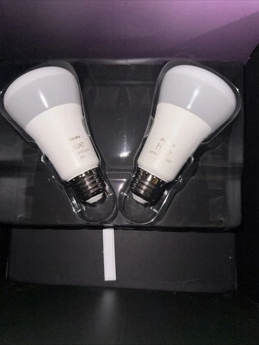 Two (2) Philips Hue White and Color Ambiance A19 Smart LED Bulb 9290022266A