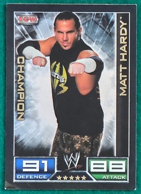 Matt Hardy (Champion) - 2008 Topps WWE Slam Attax - ECW Wrestling TCG Card