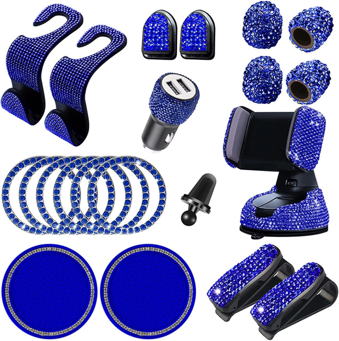 Kit Accessori Auto Brillantini 20 Pezzi - Qualità Premium e Design - 1