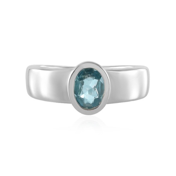 Cavill Silberring Damen 0,78Ct Zirkon Oval Brillantschliff Platin 925-image