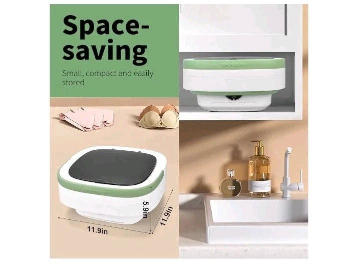 Portable Washing Machine Mini Washer Foldable Washer Spin Dryer Small Travel. W4 - Image 3 of 4