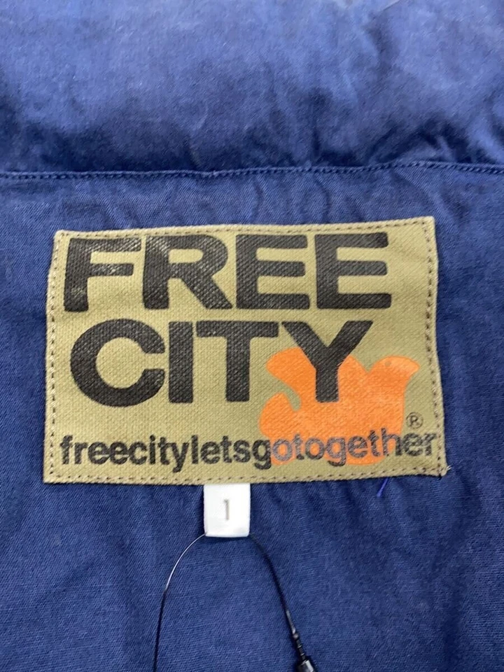FREE CITY Military Jacket, Size 1, Cotton, NVY, Solid Color, 700036-374 - Image 3 of 4