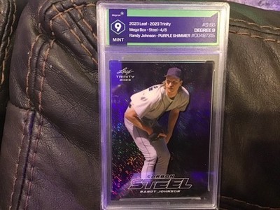2023 Leaf-Trinity-Mega Box-Steel-4/8-Randy Johnson-Purple Shimmer-Degree 9