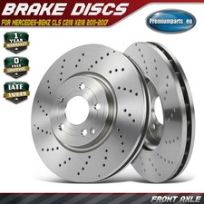 2x Front Brake Discs 322mm for Mercedes-Benz CLS220 CLS250 C218 X218 2014-2017