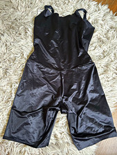 Flexees by Maidenform Firm Control Bodysuit L Black Adjustable Strap F1000