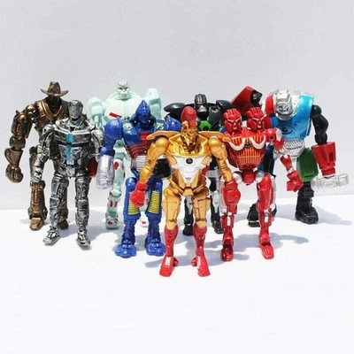 8pcs/Set Movie Real Steel Zeus Atom Midas Noisy Boys Action Figures Robot Toys