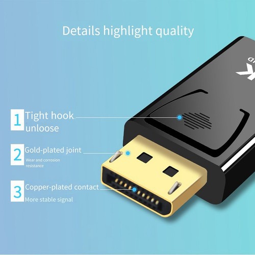 4K Dp auf -Kompatibler Videoadapter Displayport-Stecker auf -Kompatibler Co5834 - Afbeelding 3 van 10