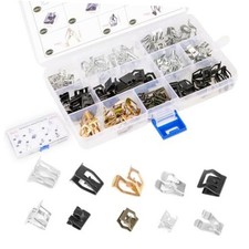100PCS 10 Sizes U Clip Metal Trim Clip Universal Auto Car Metal Trim U Clip