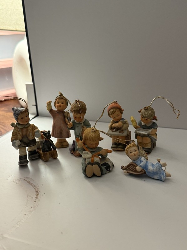 lot of 7 Vintage Goebel Porcelain Children Ornaments